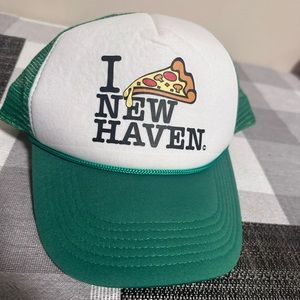 New Haven pizza trucker hat SnapBack adjustable green